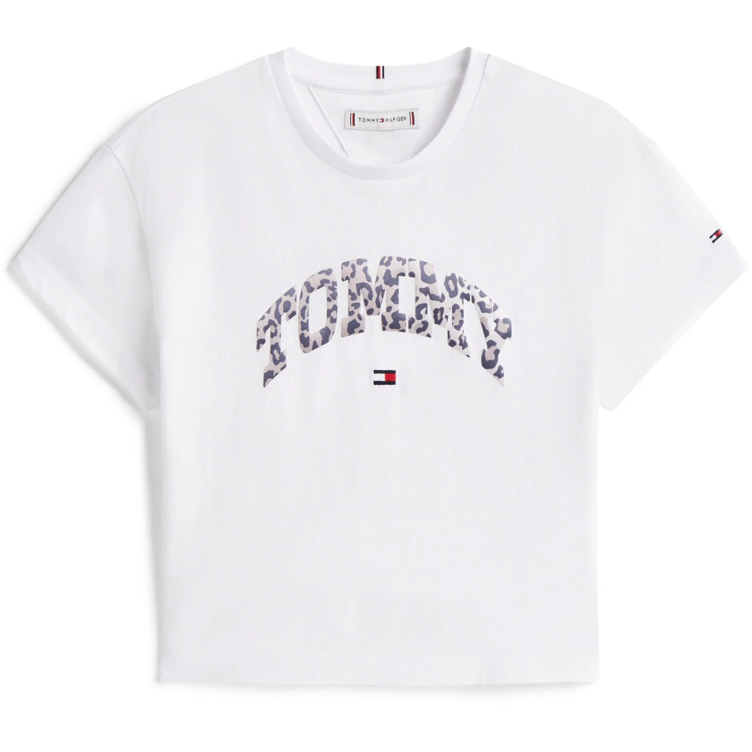 Tommy Hilfiger White Varsity Sateen Graphic Tee S/S