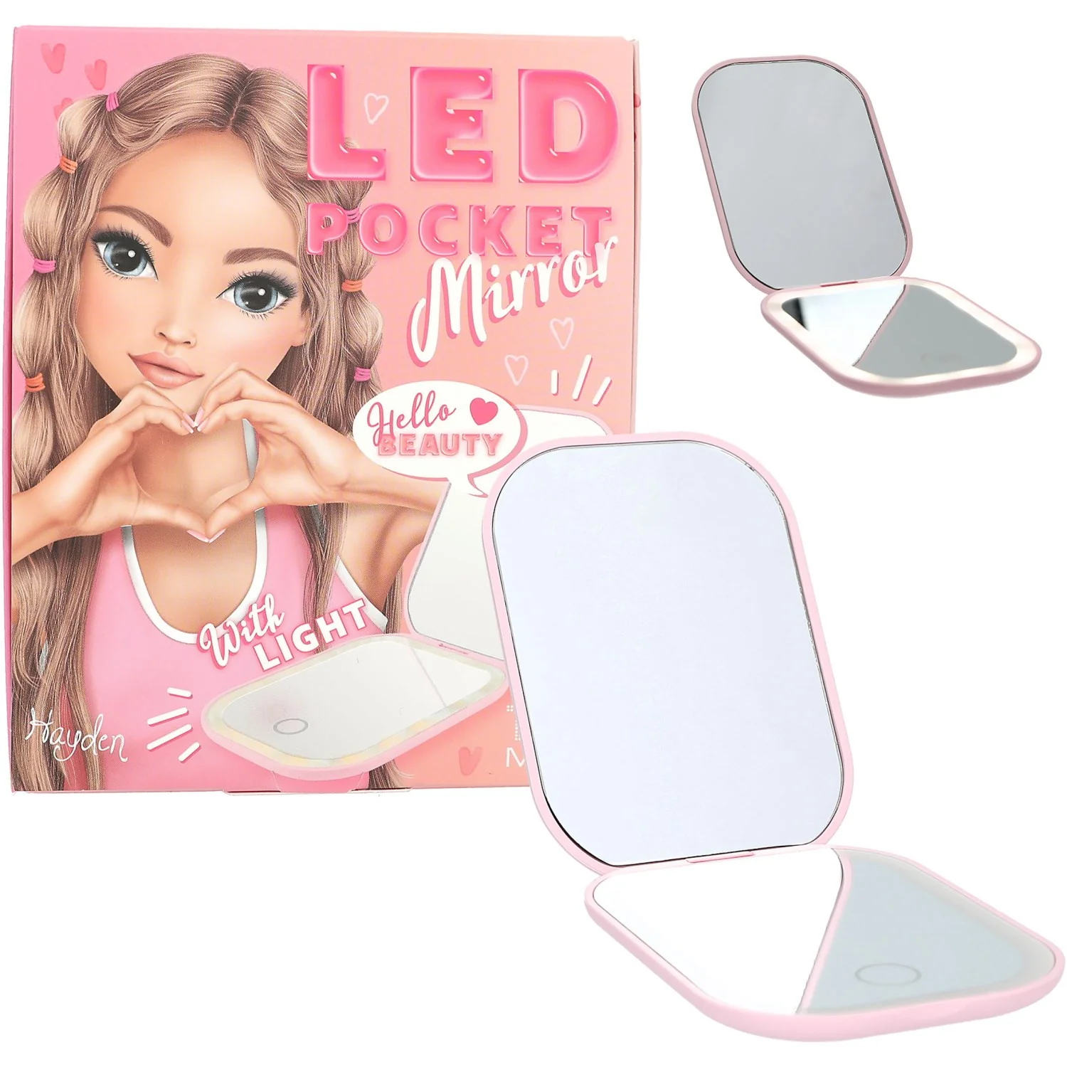 TOPModel Beauty And Me Foldbart Lommespejl Med LED