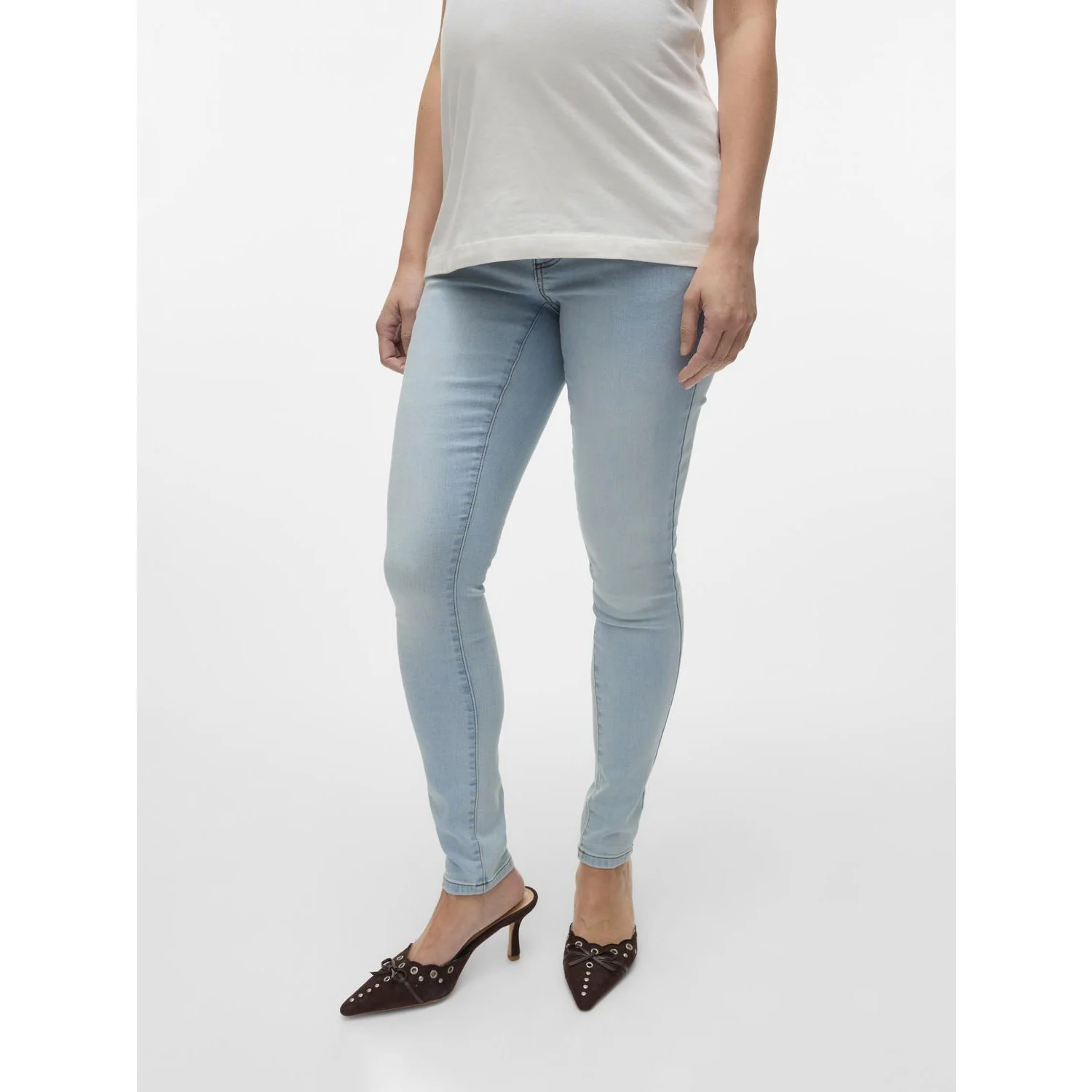 Vero Moda Maternity Light Blue Denim Vmmtanya S Piping Jeans Vi352 Ga Noos "32 - Image 4