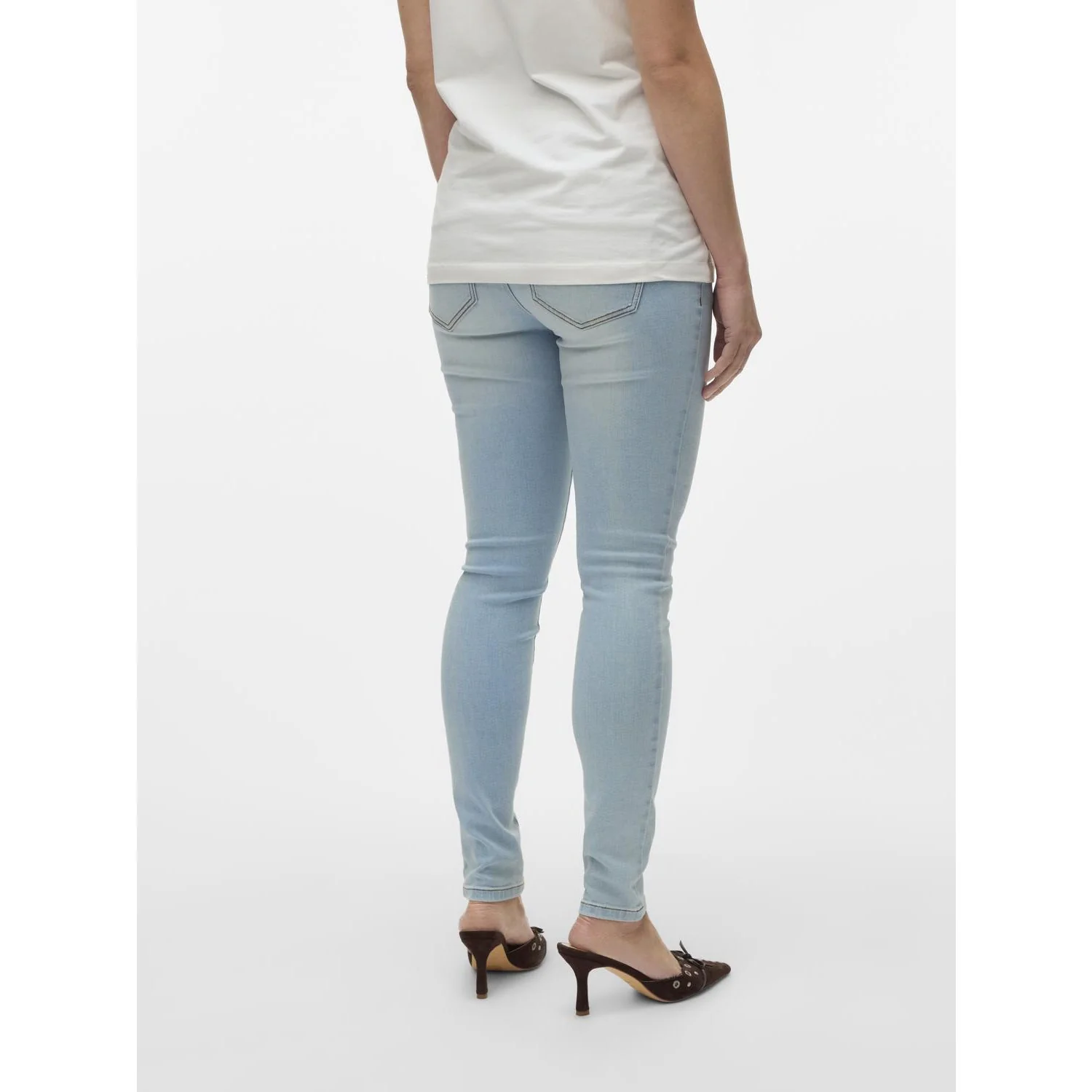 Vero Moda Maternity Light Blue Denim Vmmtanya S Piping Jeans Vi352 Ga Noos "32 - Image 5