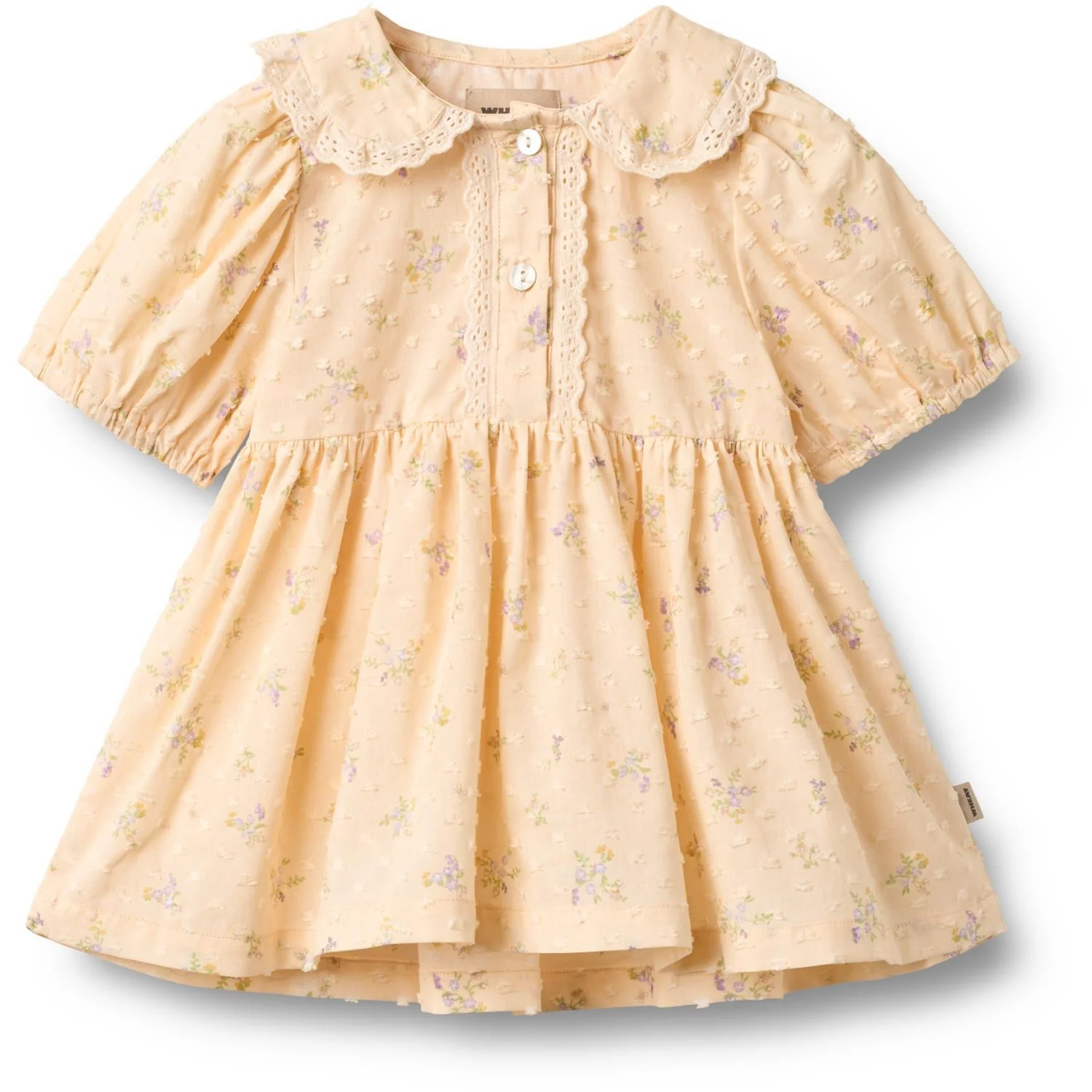 Wheat Barely Apricot Flowers Kjole S/S Adele