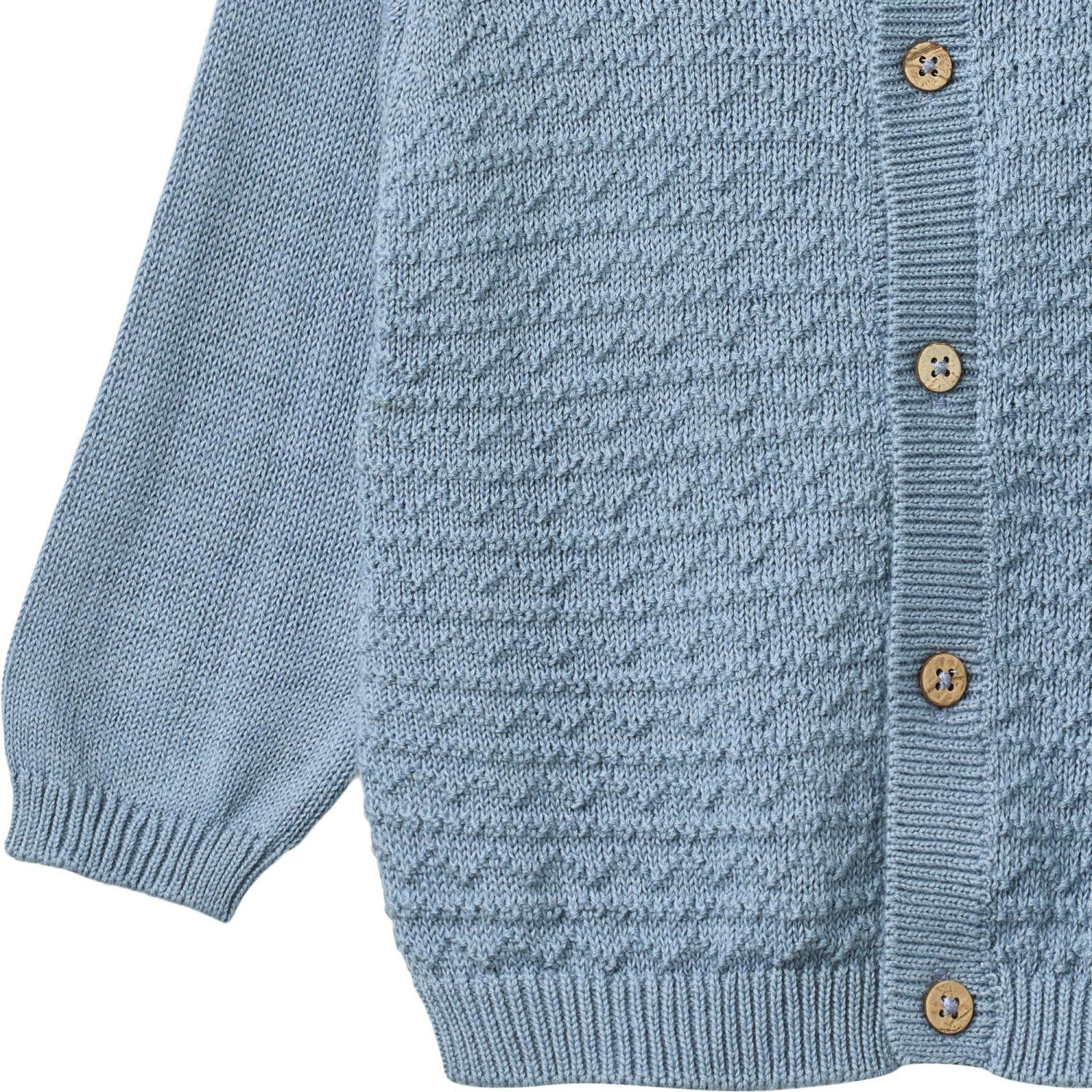 Wheat Faded Denim Strik Cardigan Bjørn - Image 2