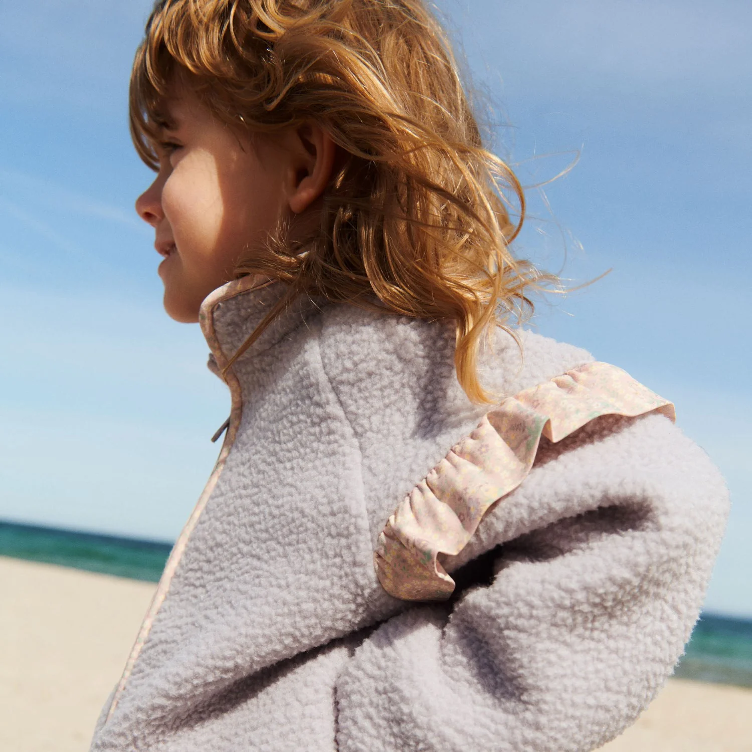 Wheat Lavender Rain Fleece Jakke Ellena - Image 2