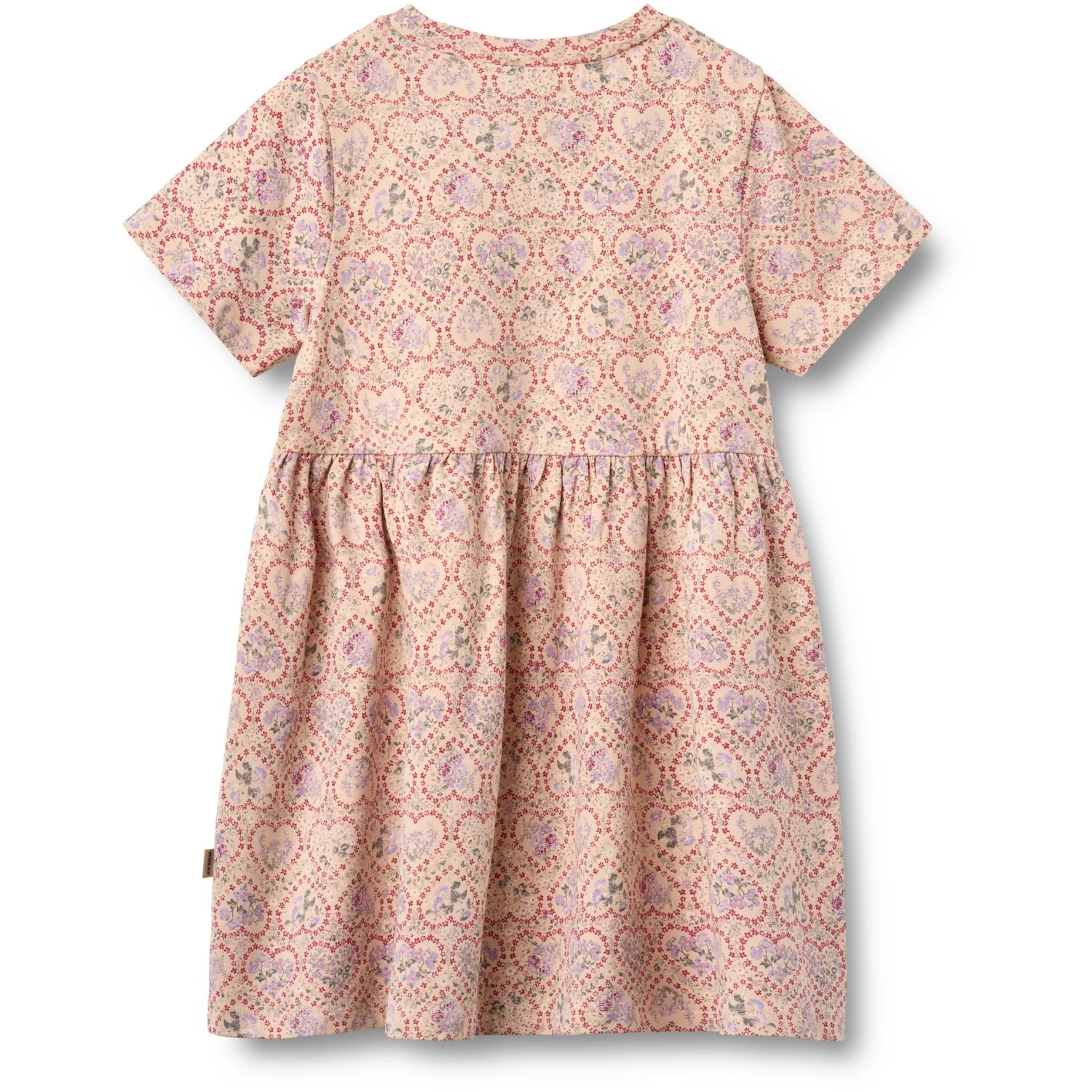 Wheat Magenta Heart Flowers Jersey Kjole S/S Anna - Image 3