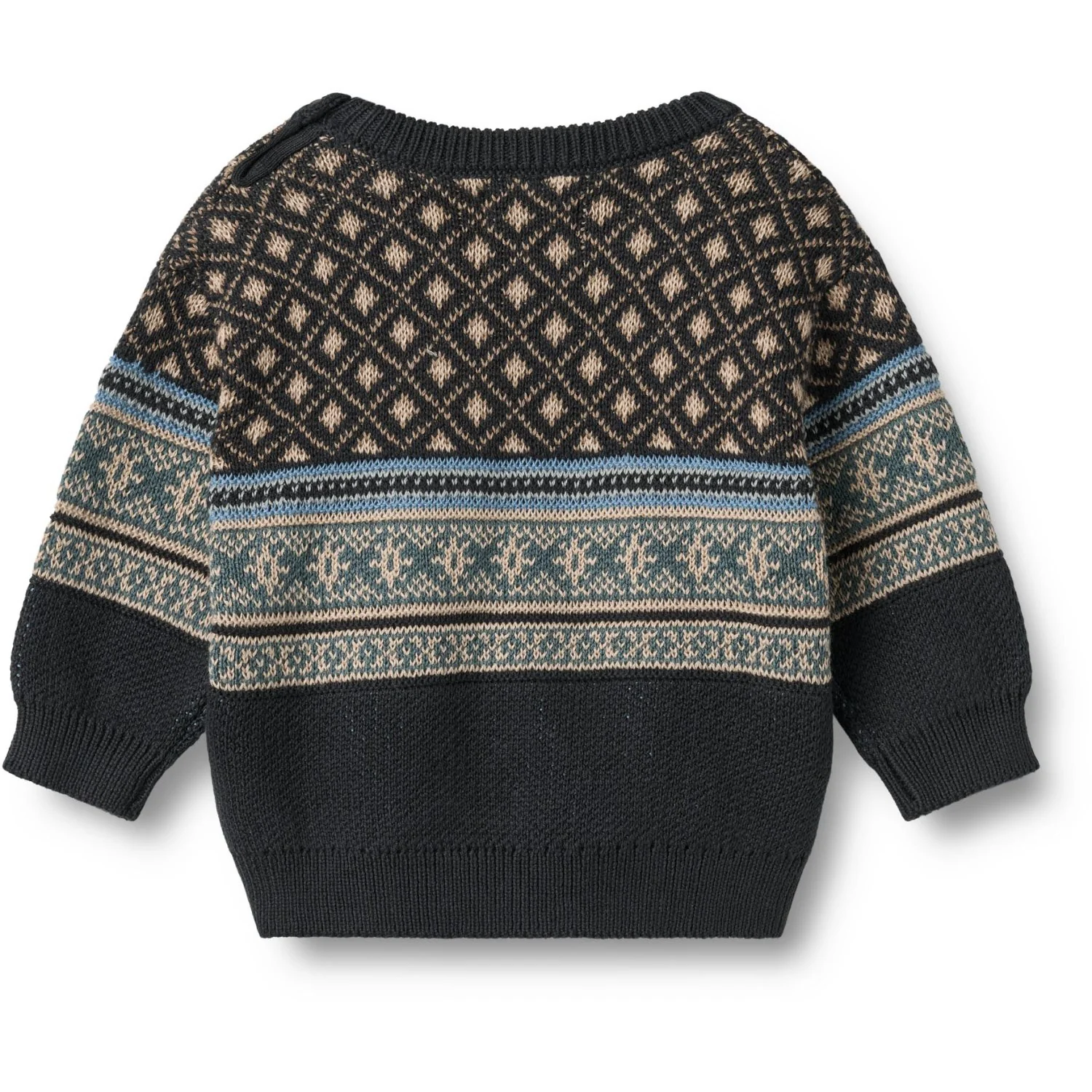 Wheat Navy Jaquard Pullover Julius - Image 2