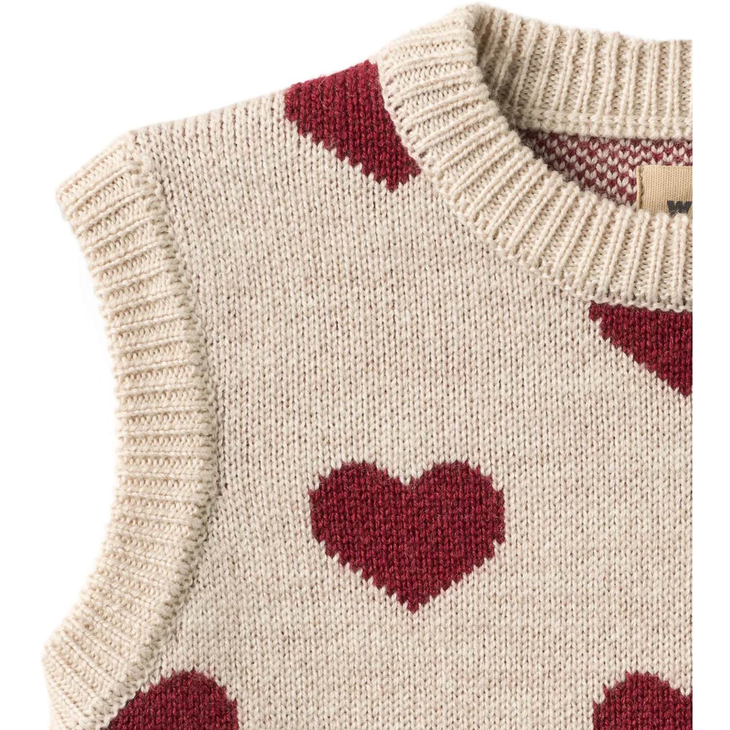 Wheat Offwhite Melange Jacquard Vest Gaby - Image 5