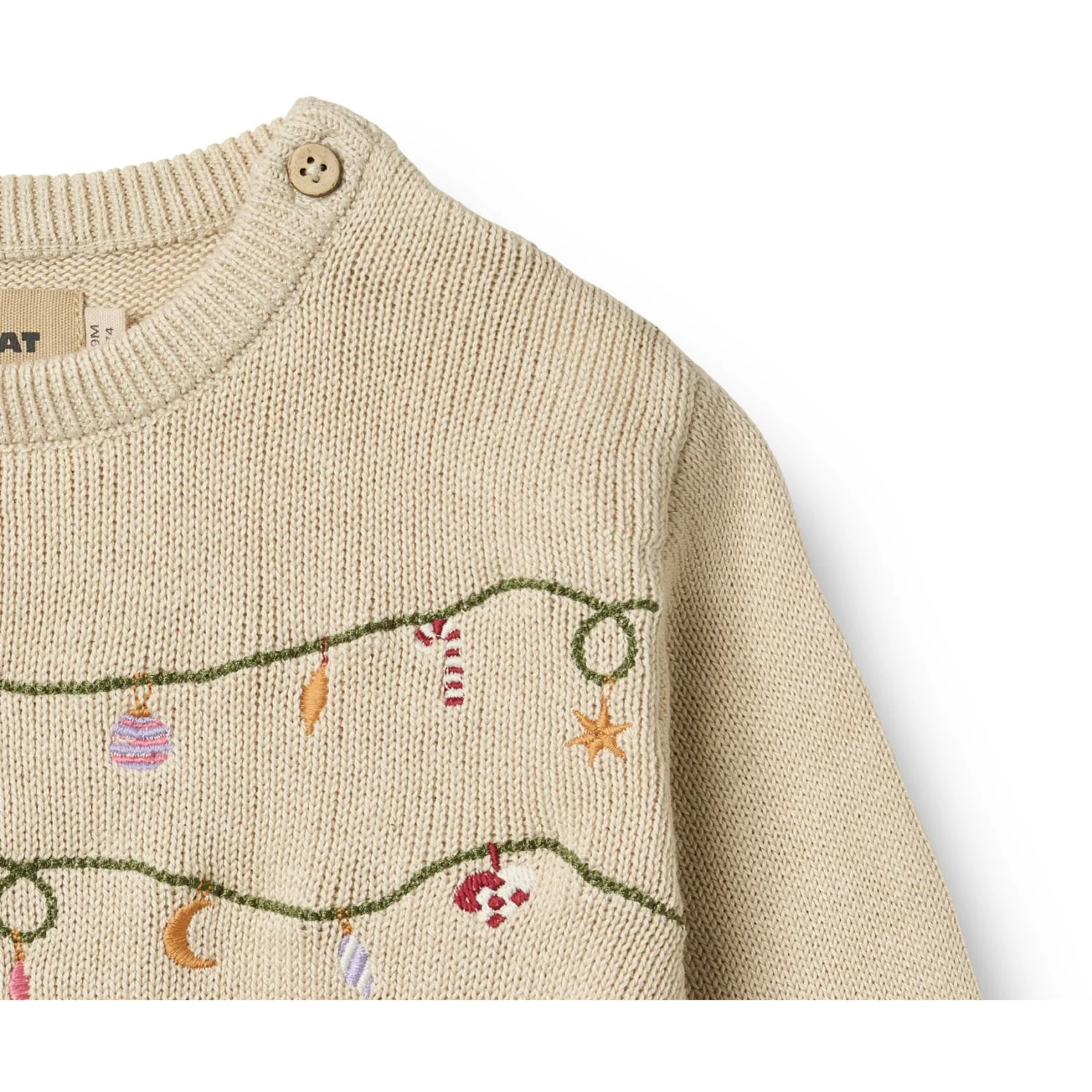 Wheat Offwhite Strik Pullover Embr. Lisa - Image 2