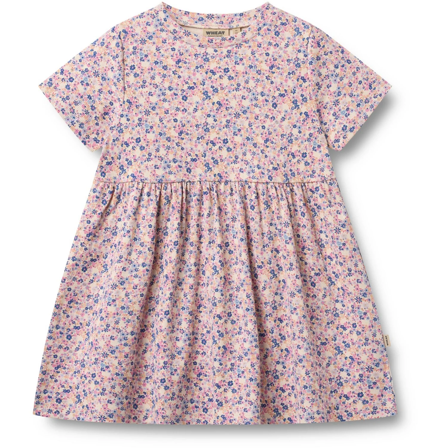 Wheat Pink Blue Flowers Jersey Kjole Anna - Image 3