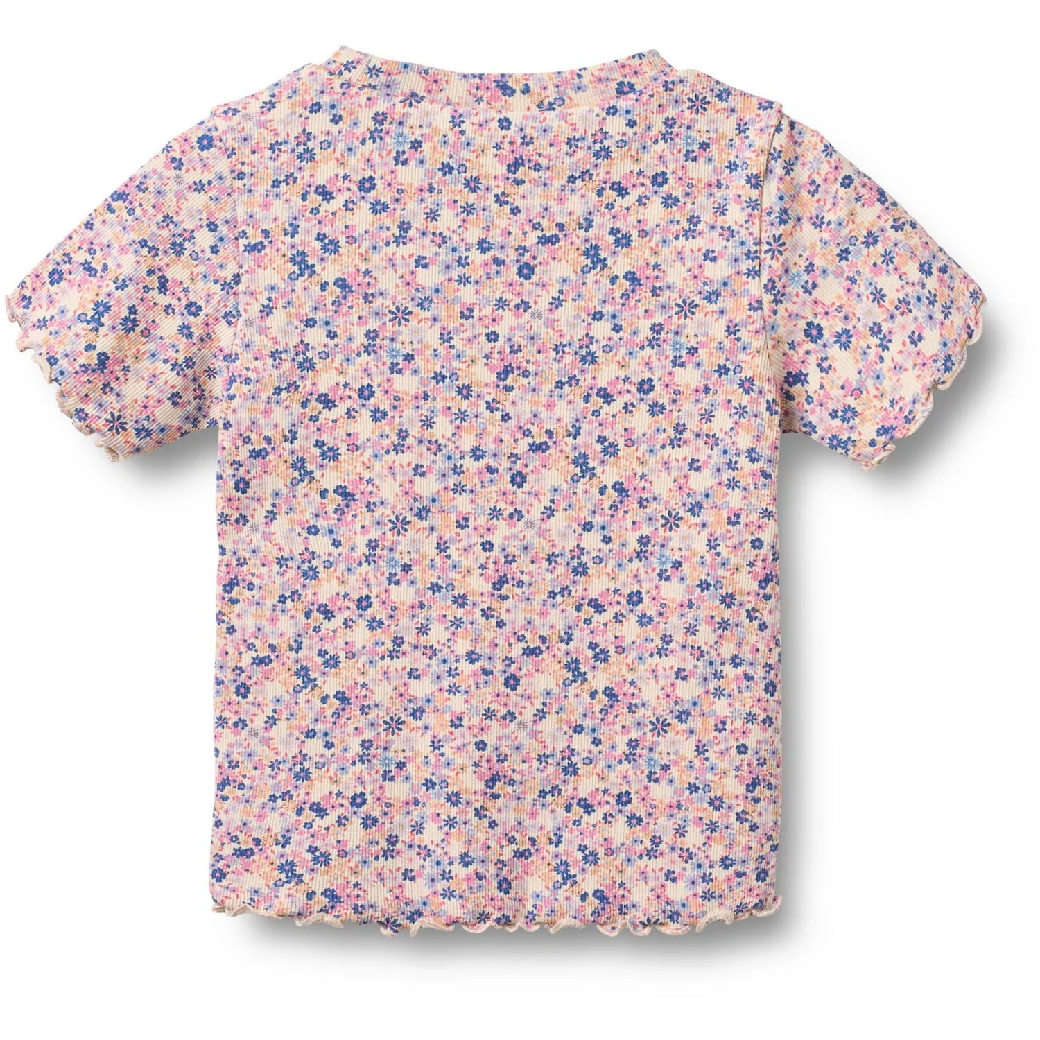 Wheat Pink Blue Flowers Rib T-shirt S/S Alicia - Image 3