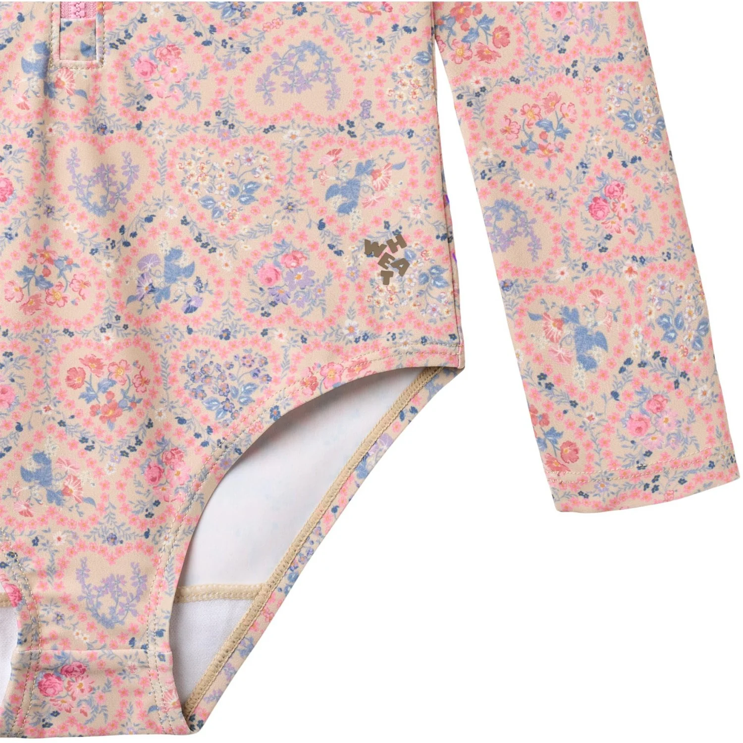 Wheat Pink Heart Flowers Badedragt L/S Margot - Image 3