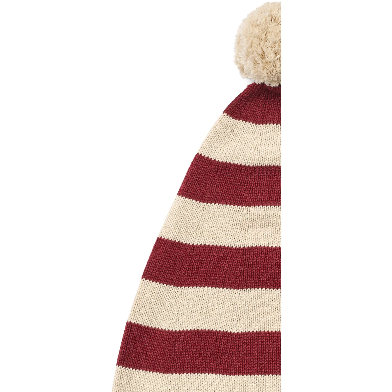 Wheat Red Stripe Strikket Nissehue - Image 6