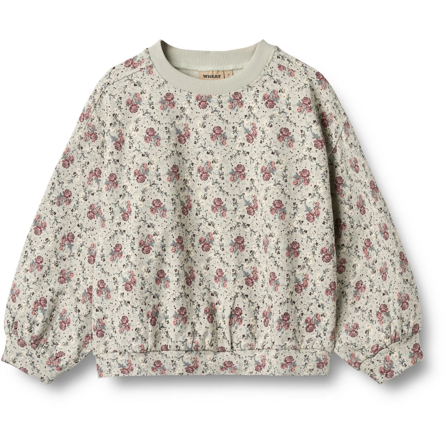Wheat Slightly Green Flowers Sweatshirt L/S Lia