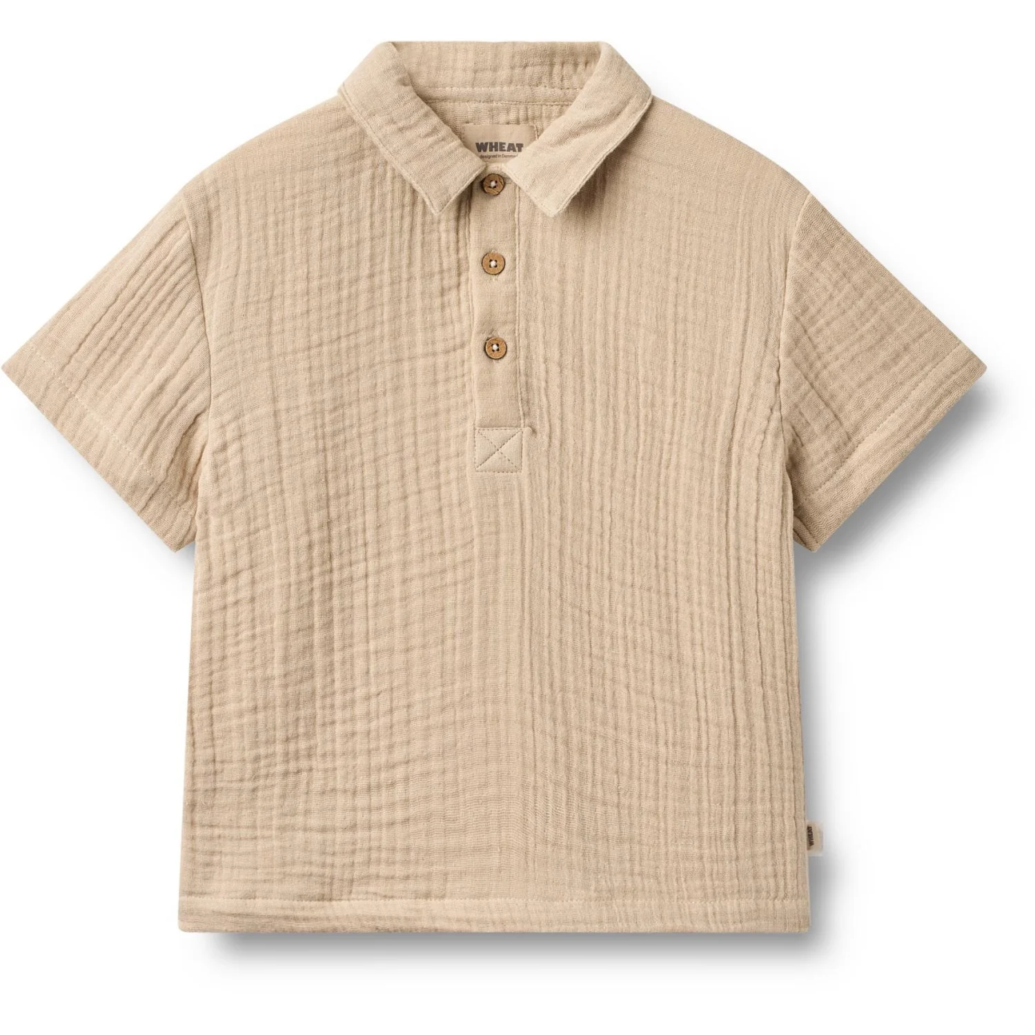 Wheat Warm Sand Sæt Skjorte S/S & Shorts Svend - Image 2