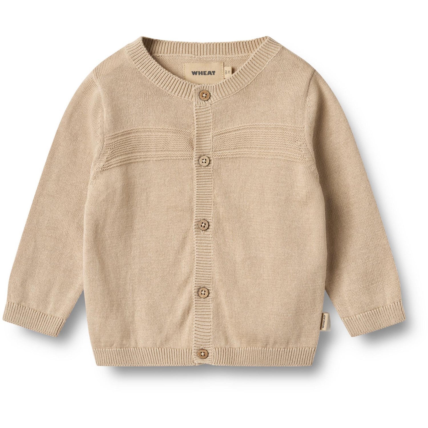 Wheat Warm Sand Strik Cardigan Sofus