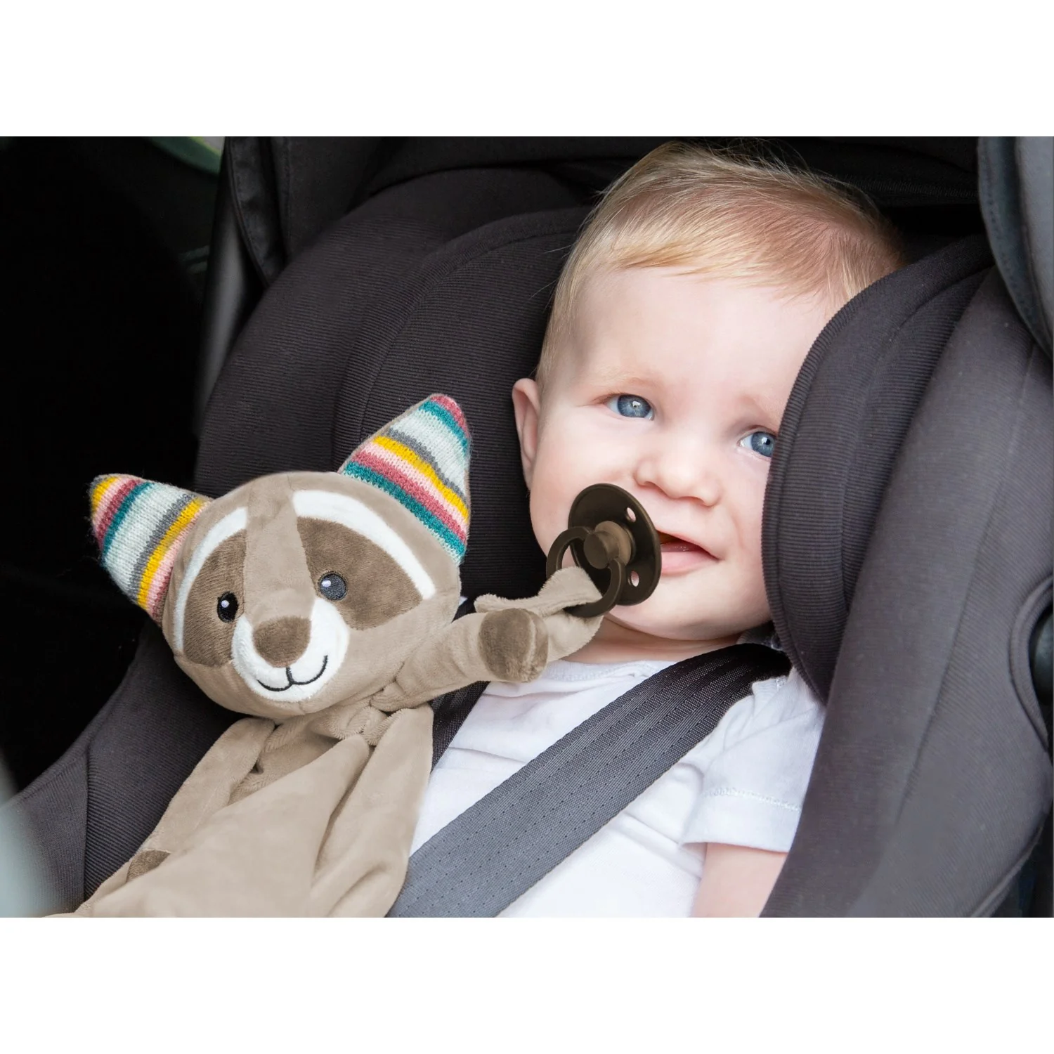 Zazu Brown Robin The Racoon Comforter With Sound - Image 2